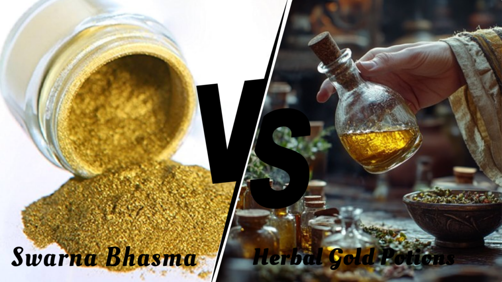 Swarna Bhasma vs. Herbal Gold Potions